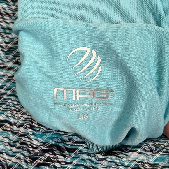 NWT MPG Travel Dress Teal and Black Patterned Athletic Dress Size Large - Picture 8 of 10